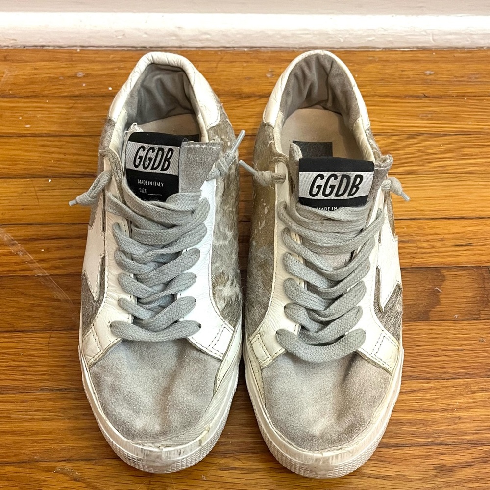 Golden Goose May Metallic Paint Sneakers